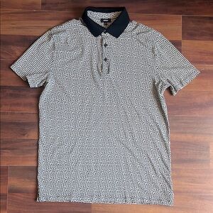 Express Men’s Mini Geo Print Polo Size Medium